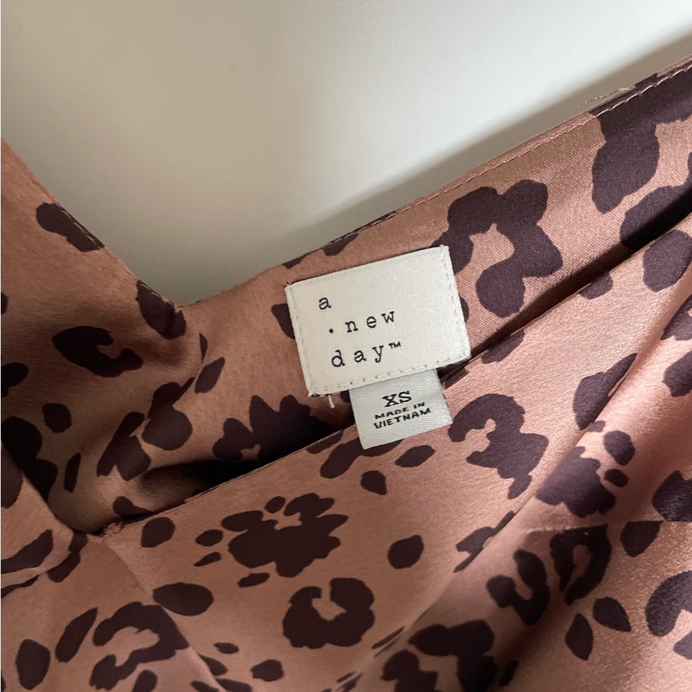 Brown Animal Print Dress - Picture 3 of 4